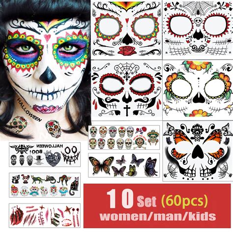 tattoo halloween costume|Halloween Costume Face Tattoos for sale